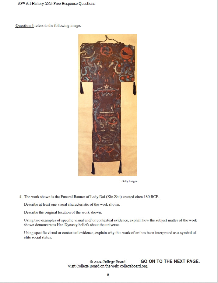 AP Art History - 12 Official Full Exam Papers from Year 1999 to 2024 with Answer