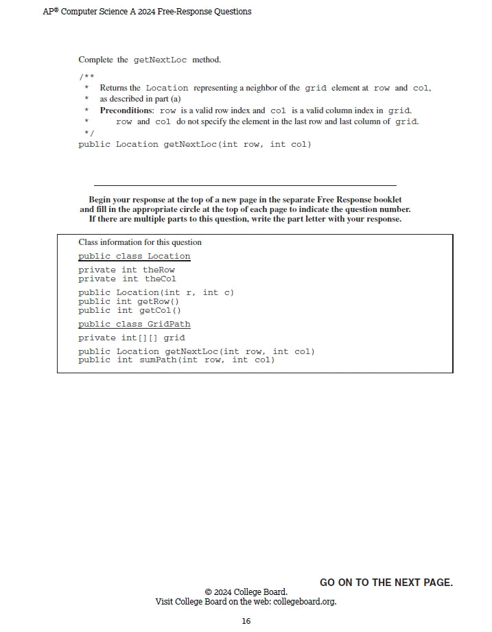 AP Computer Science A - 11 Official Full Exam Papers from Year 1999 to 2024 with Answer