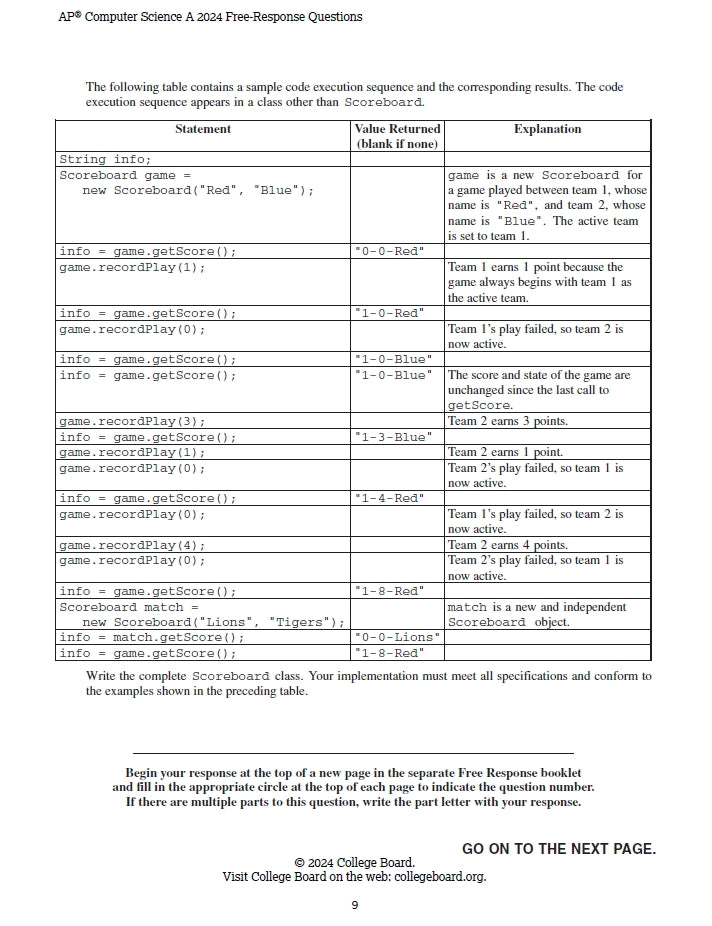 AP Computer Science A - 11 Official Full Exam Papers from Year 1999 to 2024 with Answer