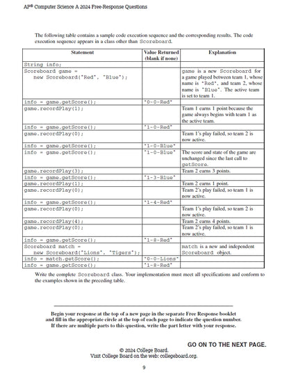 AP Computer Science A - 11 Official Full Exam Papers from Year 1999 to 2024 with Answer