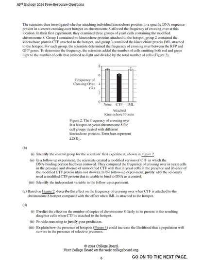 AP Biology - 13 Official Full Exam Papers from Year 2002 to 2024 with Answer
