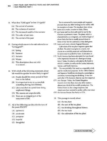 All SSAT Real Exam Papers