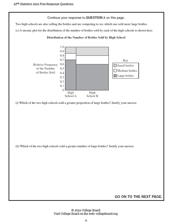 AP Statistics - 15 Official Full Exam Papers from Year 2003 to 2024 with Answer