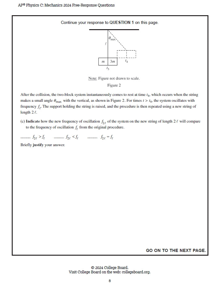 AP Physics C (Mechanics) - 12 Official Full Exam Papers from Year 2004 to 2024 with Answer
