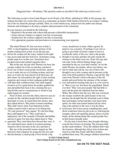 AP English Literature - 8 Official Full Exam Papers from Year 2012 to 2022 with Answer