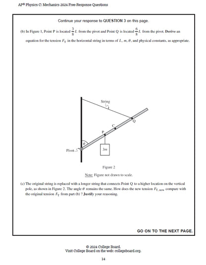 AP Physics C (Mechanics) - 12 Official Full Exam Papers from Year 2004 to 2024 with Answer