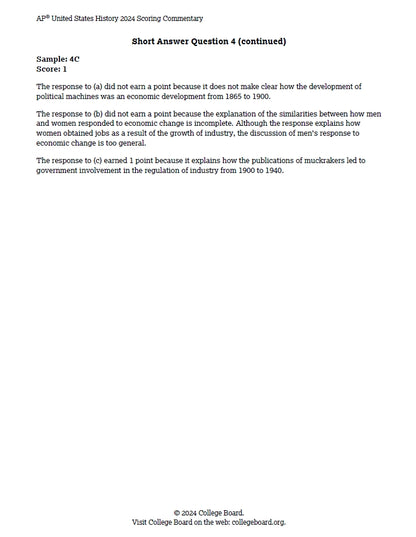 AP US History - 15 Official Full Exam Papers from Year 1996 to 2024 with Answer