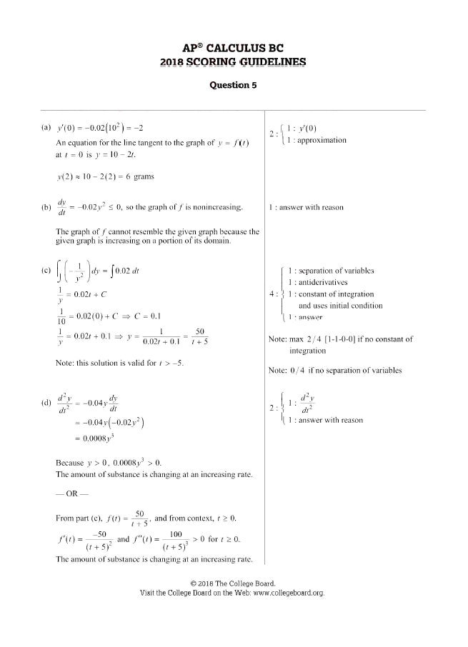 AP Calculus BC - 13 Official Full Exam Papers from Year 2003 to 2024 with Answer